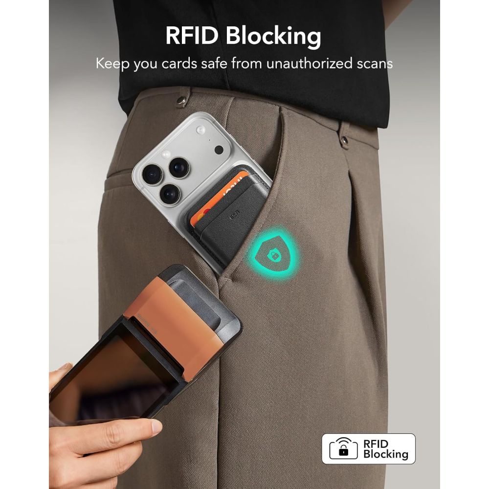 ESR Classic RFID magnetinė piniginė MagSafe telefonui - Juoda -- Uncategorized