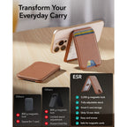 ESR Classic RFID magnetinė piniginė su stovu MagSafe telefonui - Ruda -- Uncategorized
