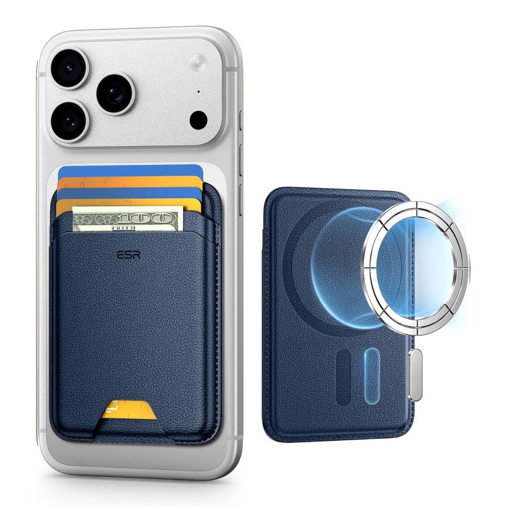 ESR Classic RFID Magnetic Wallet MagSafe telefonui - tamsiai mėlyna -- Uncategorized