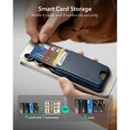 ESR Classic RFID Magnetic Wallet MagSafe telefonui - tamsiai mėlyna -- Uncategorized