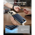 ESR Classic RFID Magnetic Wallet MagSafe telefonui - tamsiai mėlyna -- Uncategorized
