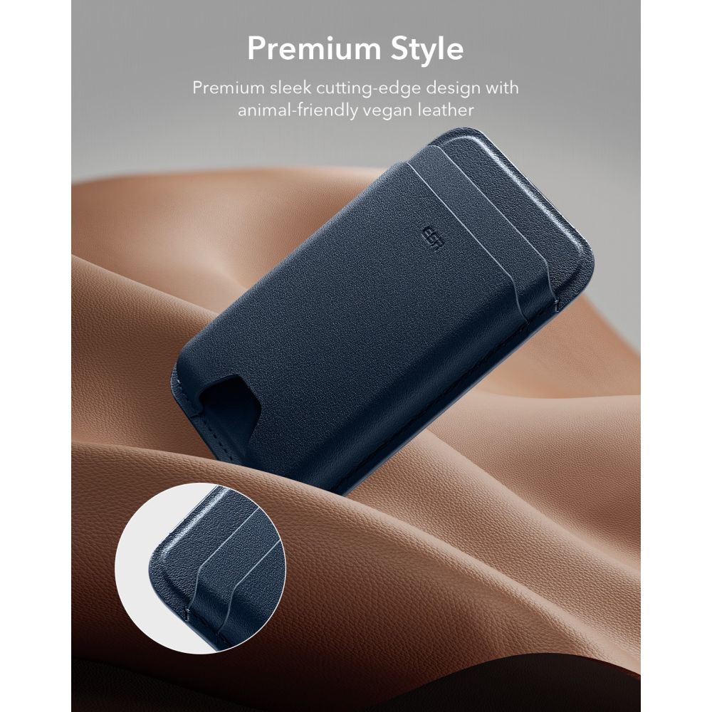 ESR Classic RFID Magnetic Wallet MagSafe telefonui - tamsiai mėlyna -- Uncategorized