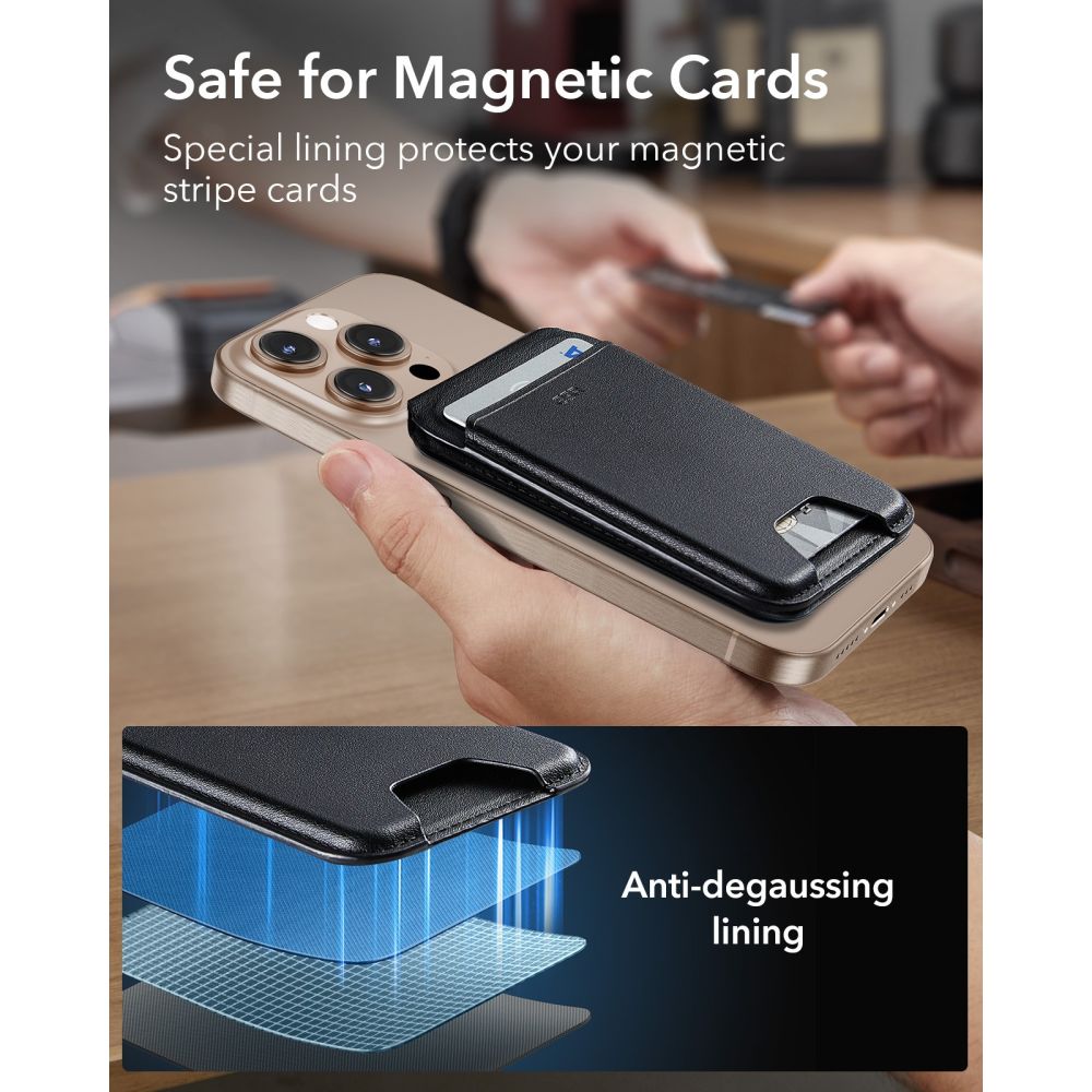 ESR Classic RFID Magnetic Wallet Stand MagSafe - juoda -- Uncategorized