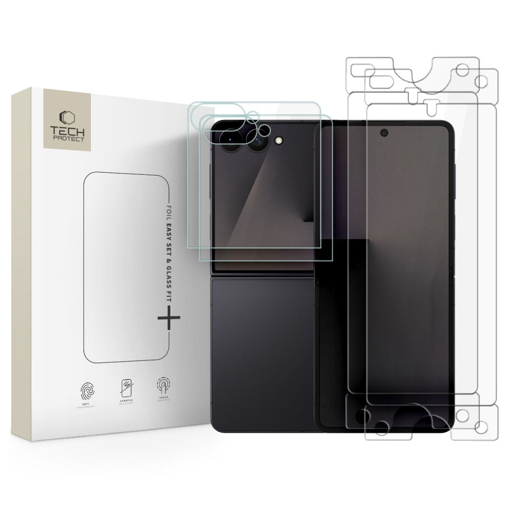 Tech-Protect Glass Fit+ 2-Pack grūdintas stiklas + Tech-Protect Hydro Flex+ 2-Pack hidrogelio plėvelė skirta Samsung...