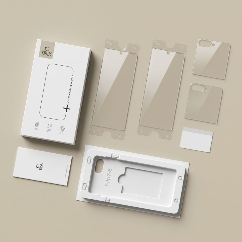 Tech-Protect Glass Fit+ 2-Pack grūdintas stiklas + Tech-Protect Hydro Flex+ 2-Pack hidrogelio plėvelė skirta Samsung...