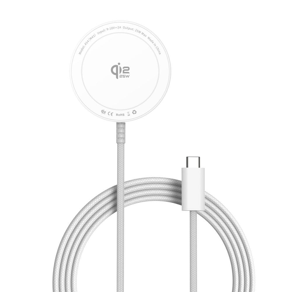 Tech-Protect A54 MagSafe 25W QI2.2 bežičis įkroviklis - baltas -- Cell phone chargers