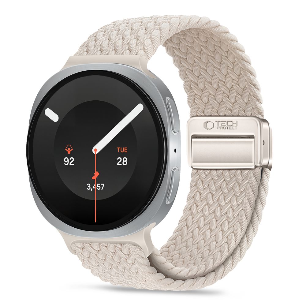 Tech-Protect NylonMag Dirželis skirtas Samsung Galaxy Watch 40/44/46 mm - Bež -- Samsung Galaxy Watch 40/44/46 mm