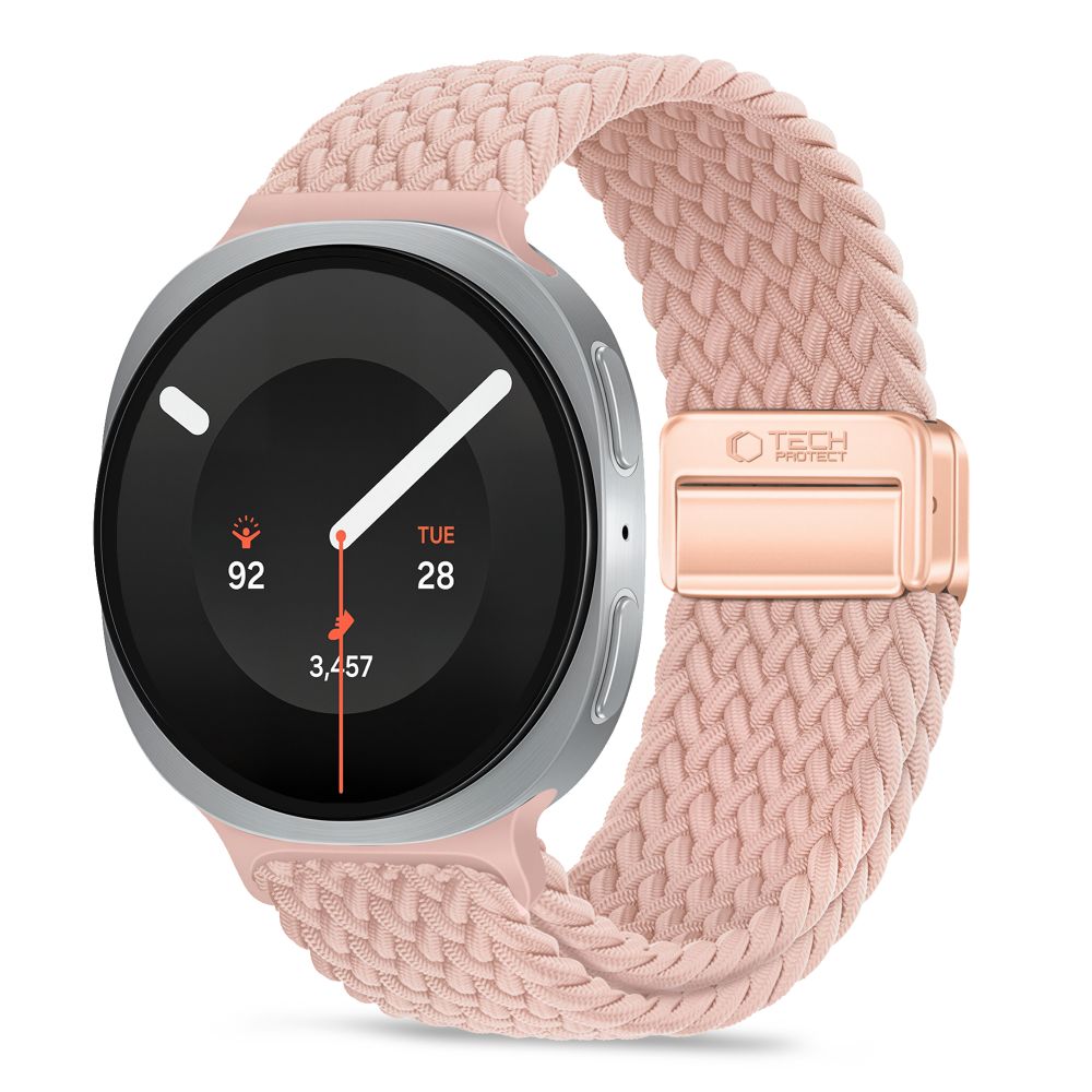 Tech-Protect NylonMag Dirželis skirtas Samsung Galaxy Watch 40/44/46 mm - Rožinė -- Samsung Galaxy Watch 40/44/46mm