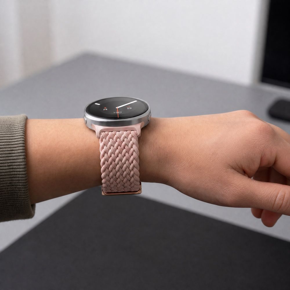Tech-Protect NylonMag Dirželis skirtas Samsung Galaxy Watch 40/44/46 mm - Rožinė -- Samsung Galaxy Watch 40/44/46mm