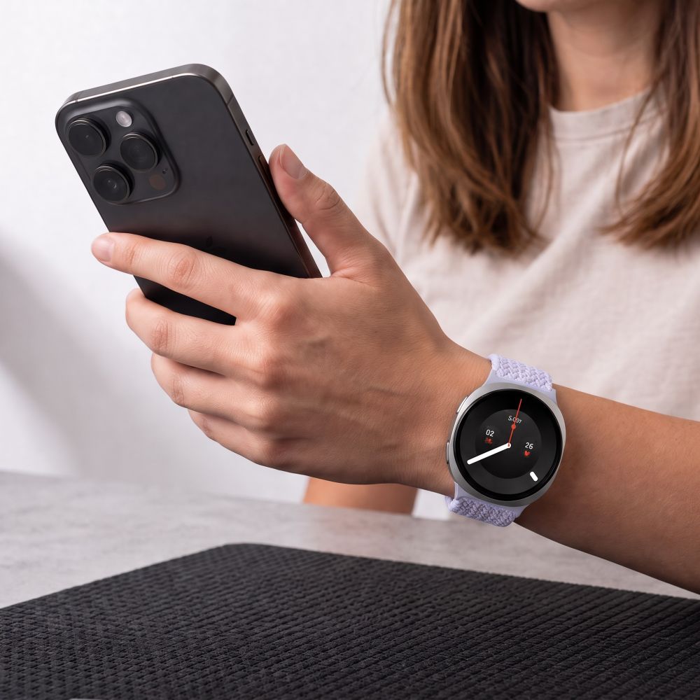 Tech-Protect NylonMag Dirželis skirtas Samsung Galaxy Watch 40/44/46 mm - Violetinė -- Samsung Galaxy Watch 40/44/46mm