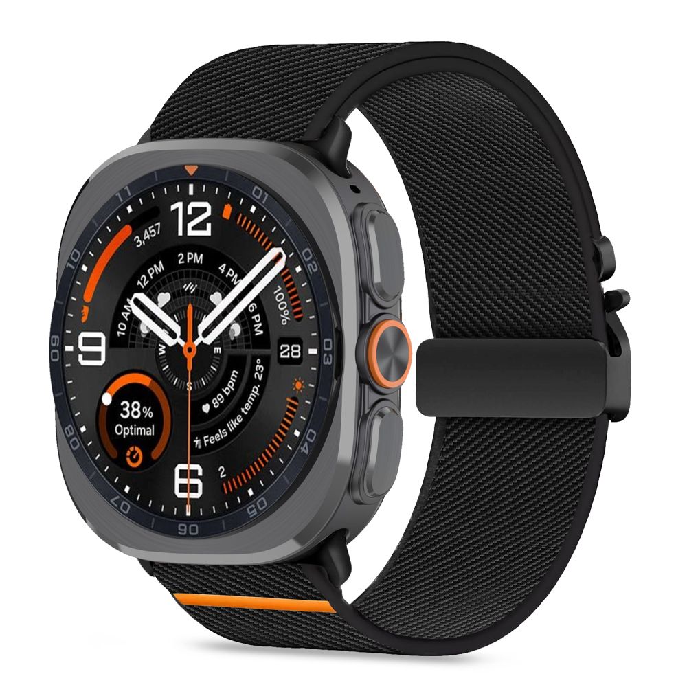 Tech-Protect Nylon Clasp Samsung Galaxy Watch Ultra 47mm - Juoda -- Samsung Galaxy Watch Ultra (47mm)
