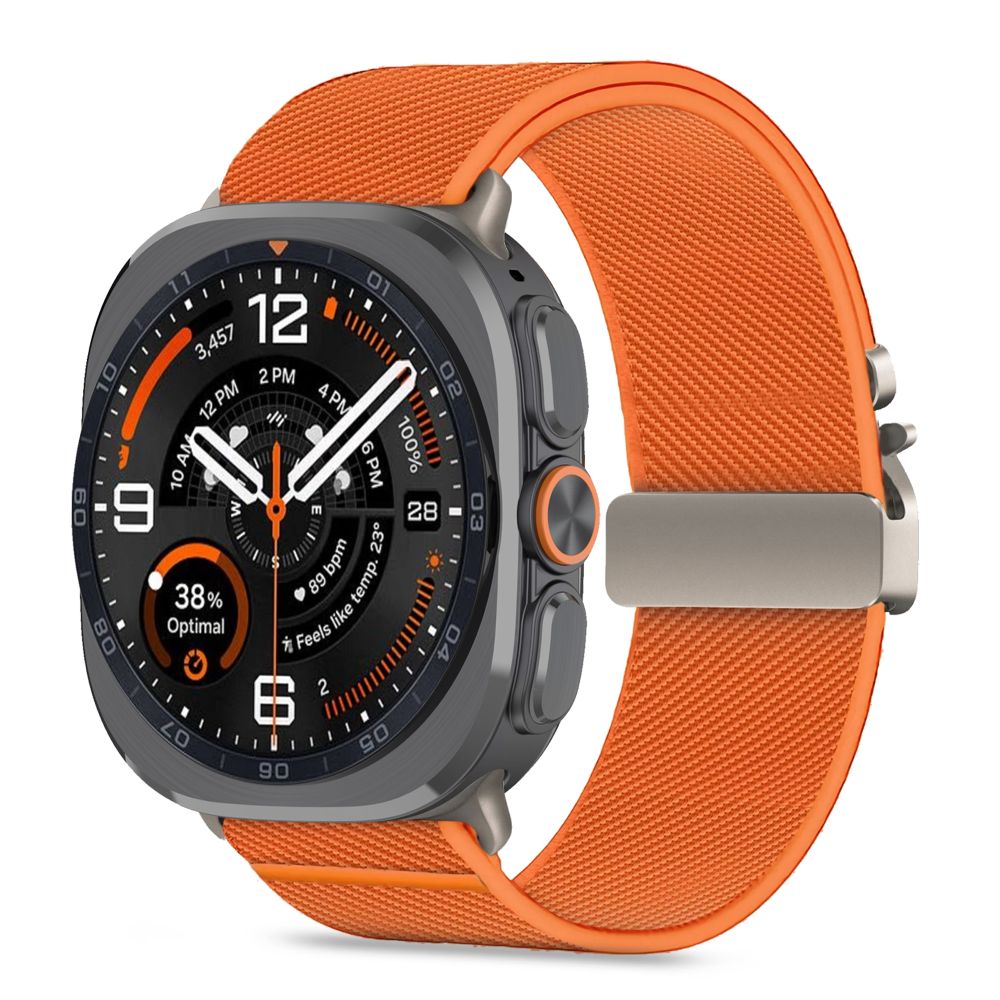 Tech-Protect Nylon Clasp Samsung Galaxy Watch Ultra 47mm - Oranžinė -- Samsung Galaxy Watch Ultra (47mm)
