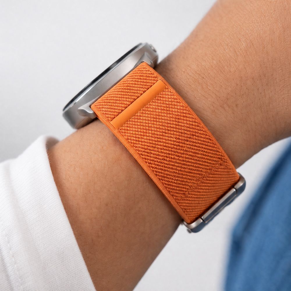 Tech-Protect Nylon Clasp Samsung Galaxy Watch Ultra 47mm - Oranžinė -- Samsung Galaxy Watch Ultra (47mm)