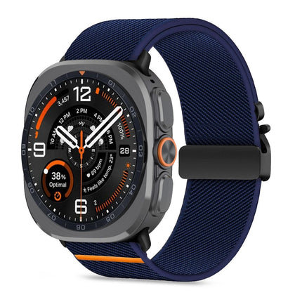 Tech-Protect Nylon Clasp Samsung Galaxy Watch Ultra 47mm - Tamsiai mėlyna -- Samsung Galaxy Watch Ultra (47mm)