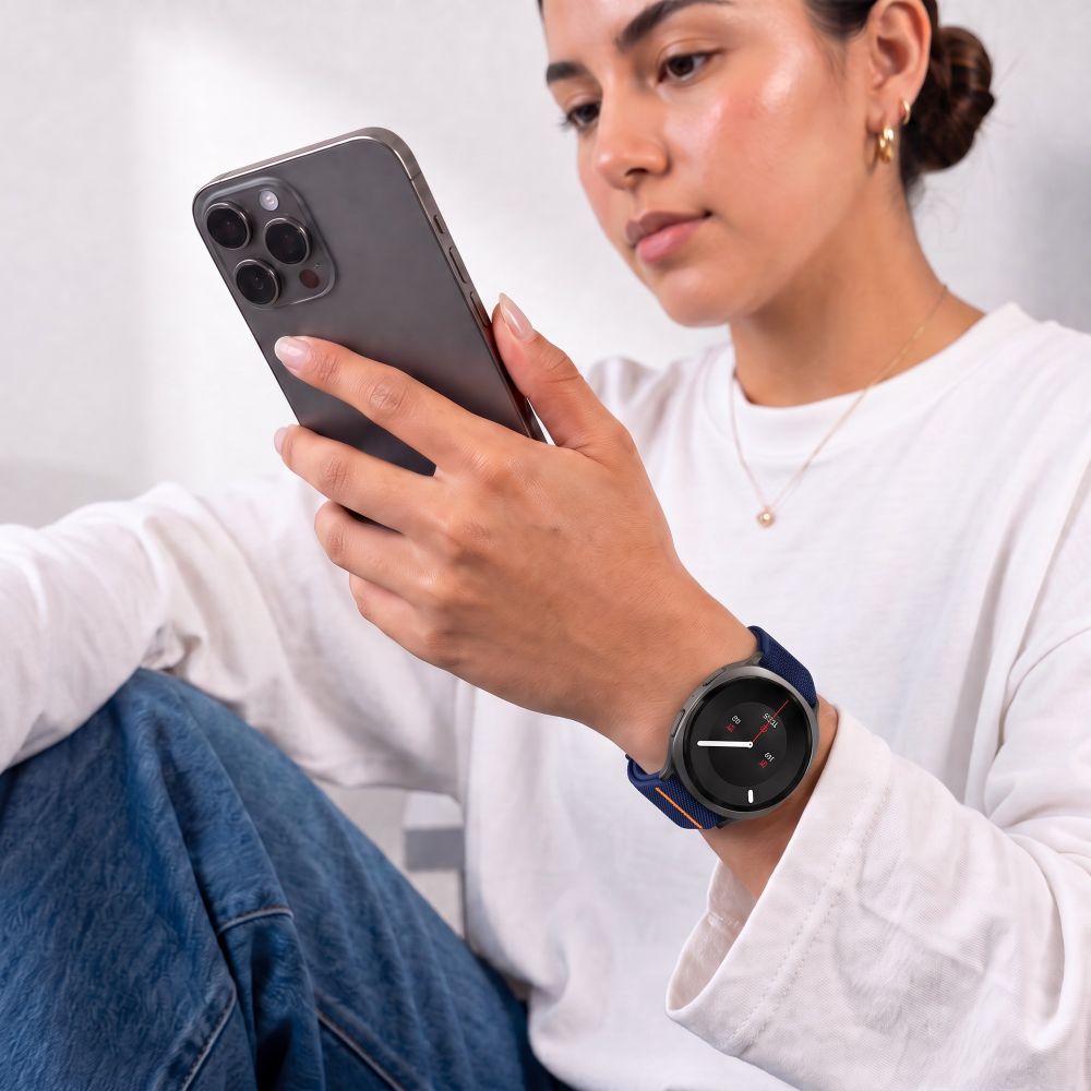 Tech-Protect Nylon Clasp Samsung Galaxy Watch Ultra 47mm - Tamsiai mėlyna -- Samsung Galaxy Watch Ultra (47mm)