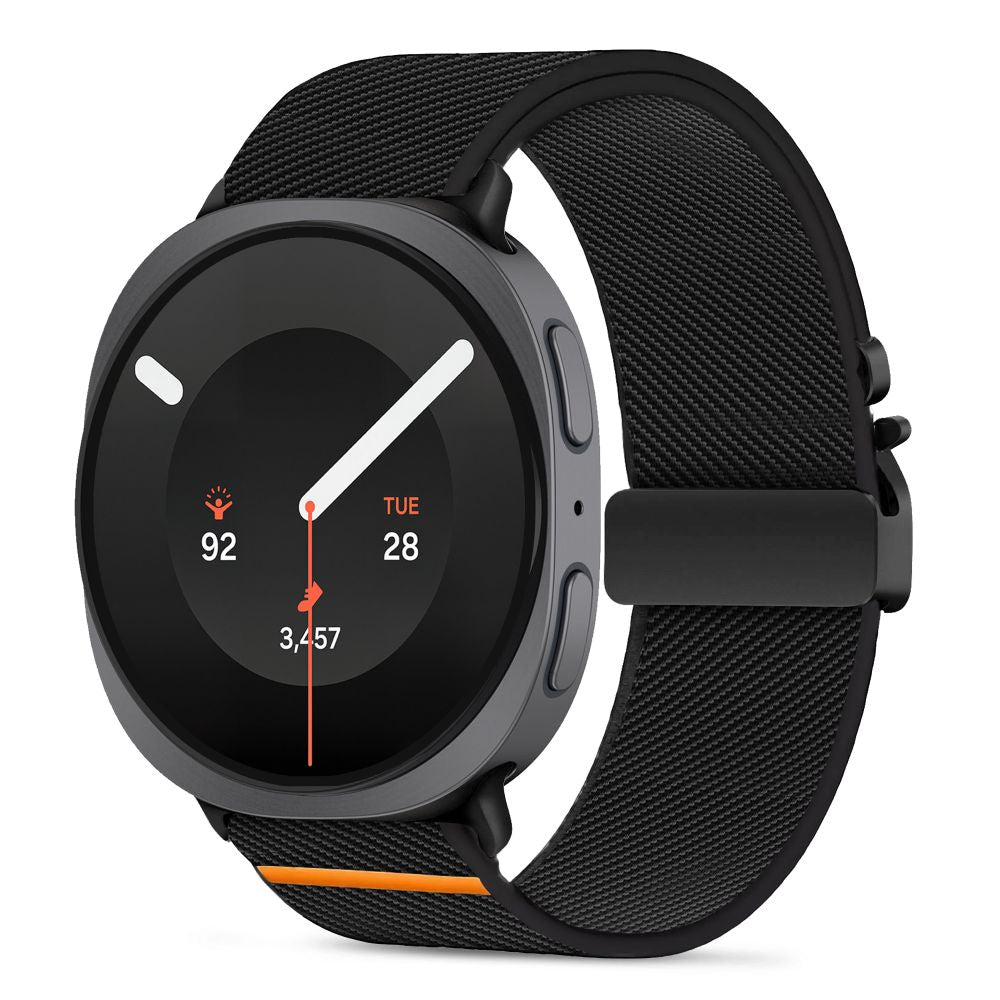 Tech-Protect Nylon Clasp juosta Samsung Galaxy Watch 8 / 9 / Classic (40 / 44 / 46 mm) - Juoda -- Samsung Galaxy Watch...