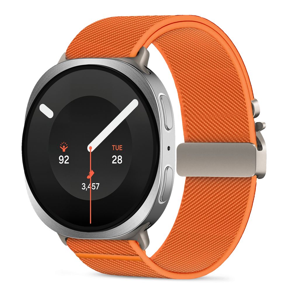 Tech-Protect Nylon Clasp juosta Samsung Galaxy Watch 8 / 9 / Classic (40 / 44 / 46 mm) - Oranžinė -- Samsung Galaxy Watch...
