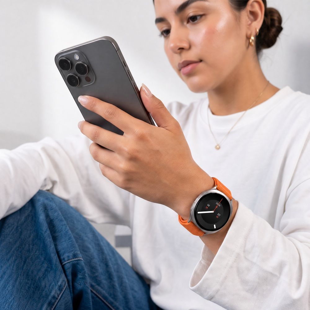 Tech-Protect Nylon Clasp juosta Samsung Galaxy Watch 8 / 9 / Classic (40 / 44 / 46 mm) - Oranžinė -- Samsung Galaxy Watch...