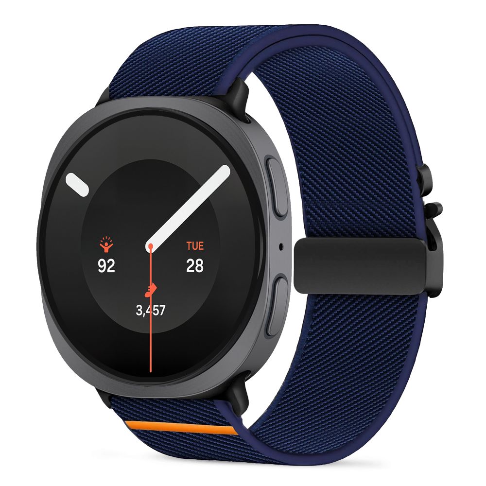 Tech-Protect Nylon Clasp dirželis Samsung Galaxy Watch 40/44/46 mm - Tamsiai mėlyna -- Samsung Galaxy Watch