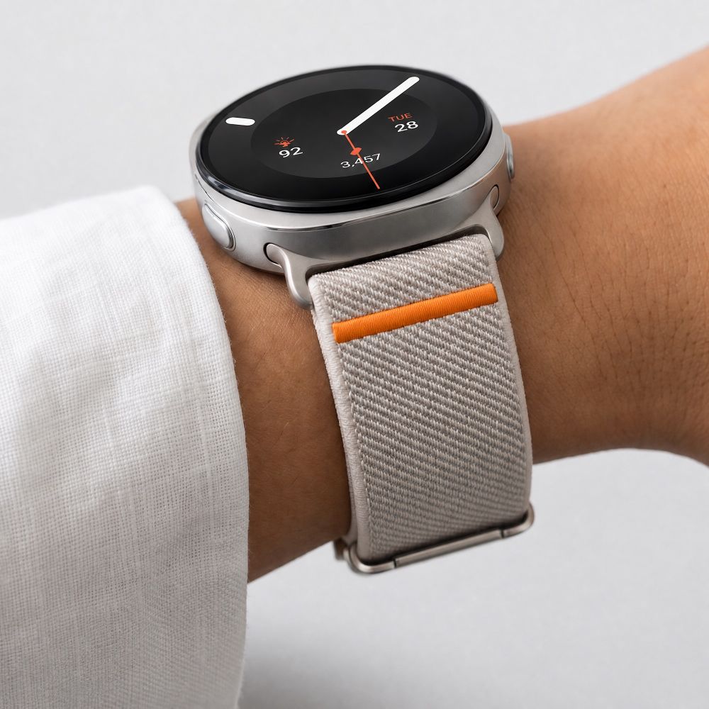 Tech-Protect Nylon Clasp dirželis Samsung Galaxy Watch 40/44/46 mm - Beige -- Samsung Galaxy Watch