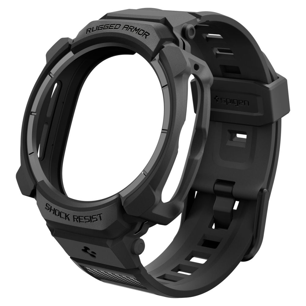Spigen Rugged Armor Pro atvaras Samsung Galaxy Watch Ultra 2 2026 47mm - Matinis juodas -- Samsung Galaxy Watch Ultra 2