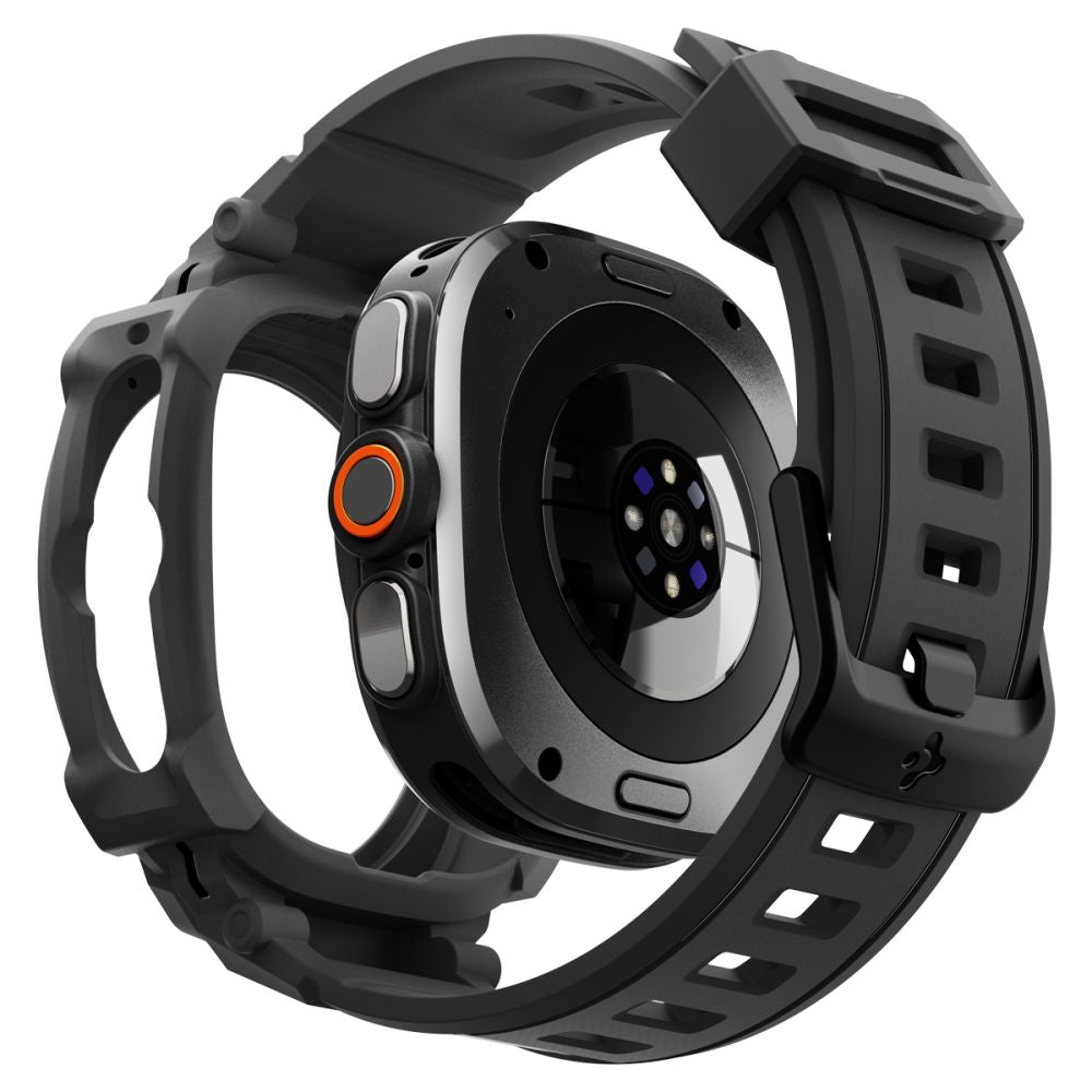 Spigen Rugged Armor Pro atvaras Samsung Galaxy Watch Ultra 2 2026 47mm - Matinis juodas -- Samsung Galaxy Watch Ultra 2