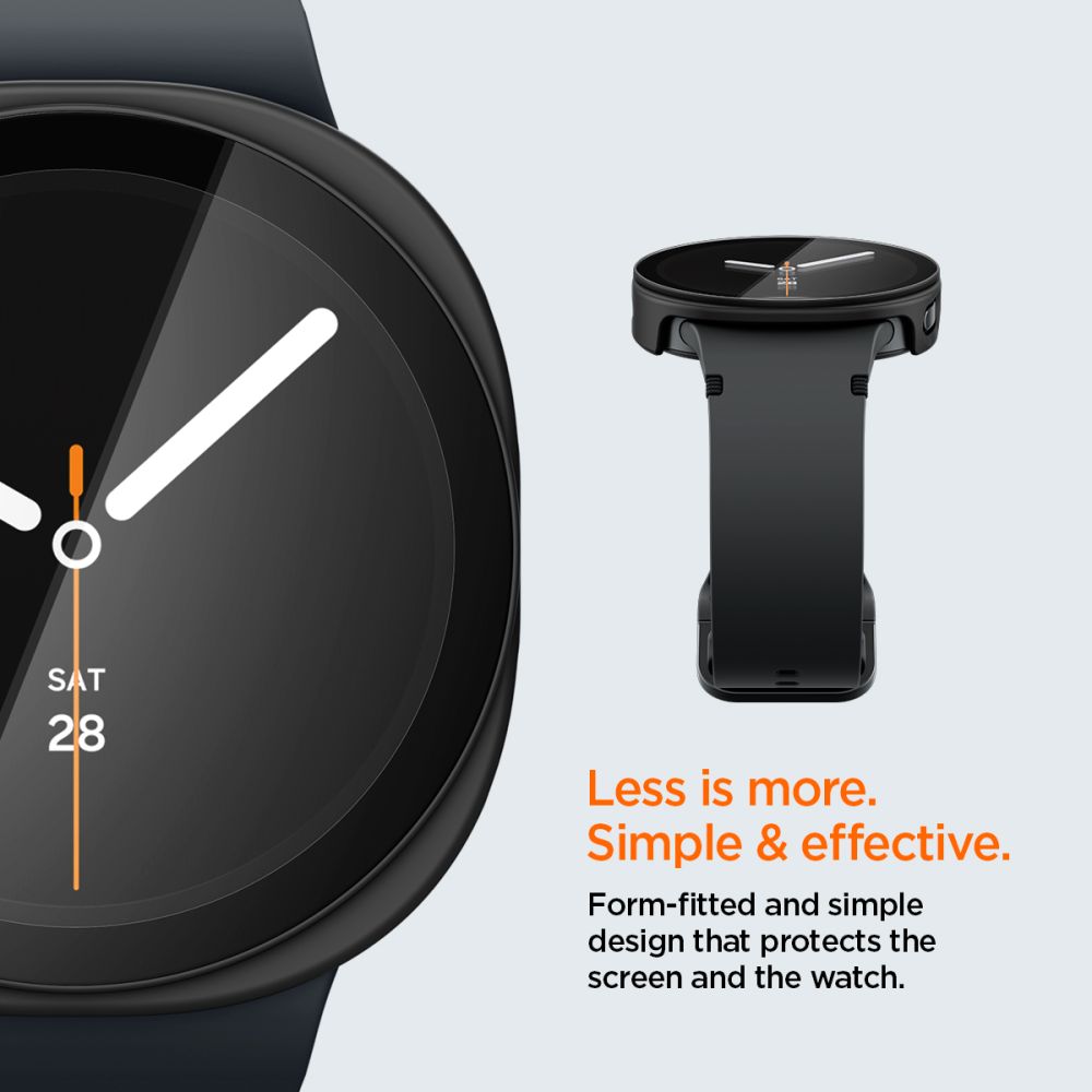 Spigen Thin Fit 360 dėklas Samsung Galaxy Watch 44mm - Juodas -- Samsung Galaxy Watch 44mm