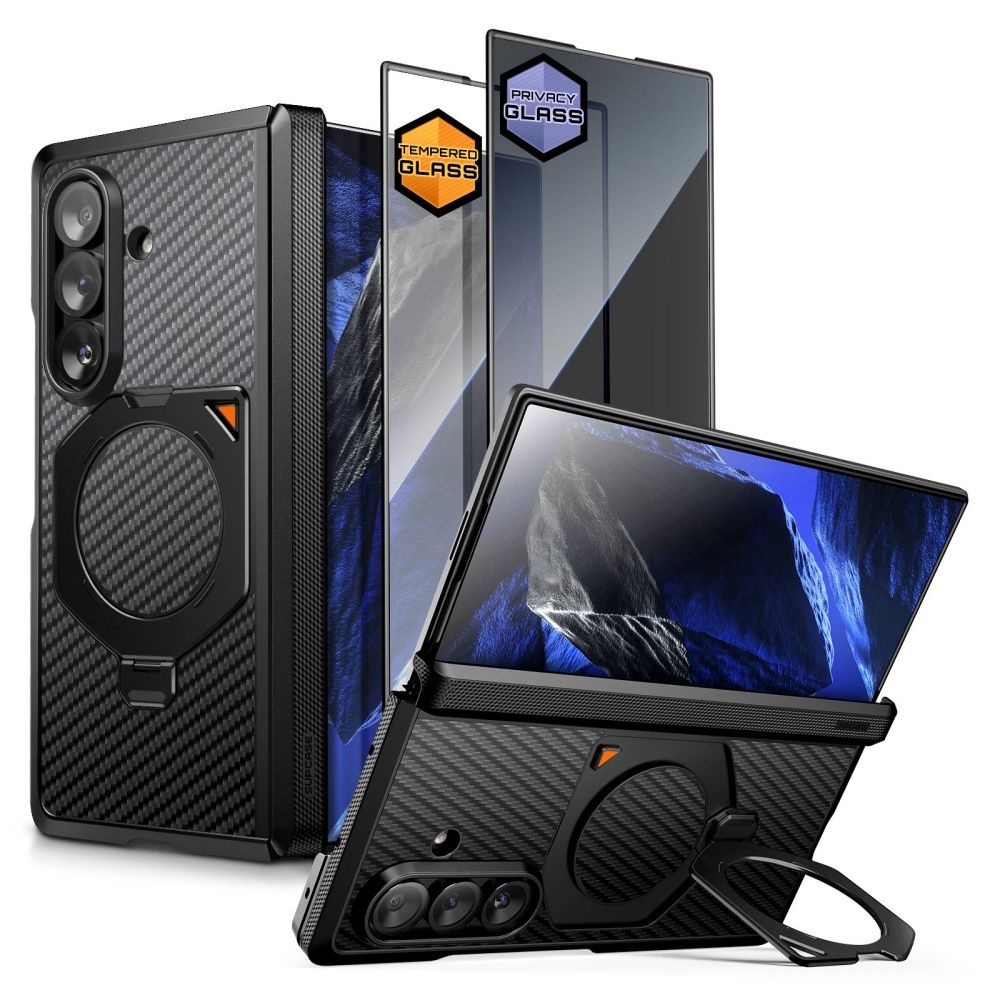 Supcase UB Aero MagSafe 2-Set dėklas skirtas Samsung Galaxy Z Fold 8 Ultra - Juodas -- Samsung Galaxy Z Fold 8 Ultra