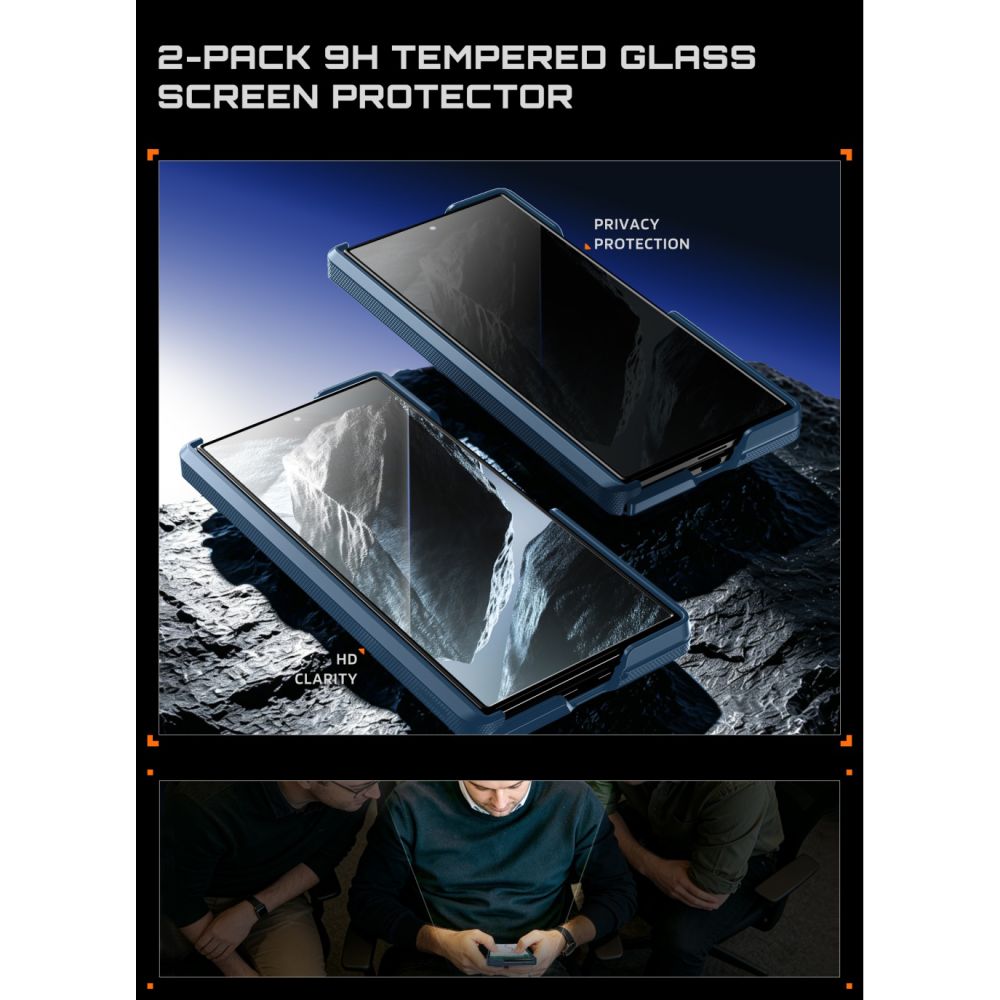 Supcase UB Aero MagSafe 2-Set dėklas skirtas Samsung Galaxy Z Fold 8 Ultra - Tamsiai mėlynas -- Samsung Galaxy Z Fold 8 Ultra
