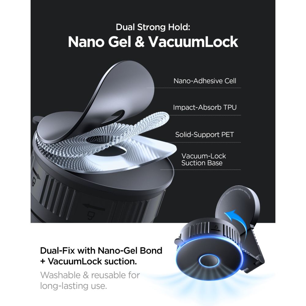Spigen MFT35-1 MagSafe automobilinis laikiklis prietaisų skydeliui – Juodas -- Cell phone holders