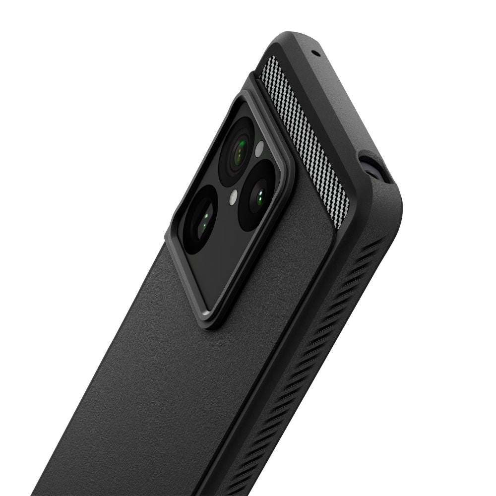 Spigen Rugged Armor dėklas Sony Xperia 1 VIII - matinis juodas -- Sony Xperia 1 VIII