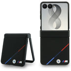 BMW M odos perforuota trispalvė dėklas su metaliniais logotipais MagSafe Samsung Galaxy Z Flip 8 - juoda -- Samsung...