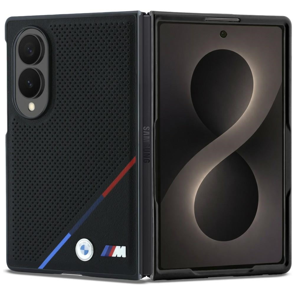 BMW M odos perforuota trispalvė dėklas su metaliniais logotipais MagSafe Samsung Galaxy Z Fold 8 - juoda -- Samsung...