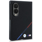 BMW M odos perforuota trispalvė dėklas su metaliniais logotipais MagSafe Samsung Galaxy Z Fold 8 - juoda -- Samsung...