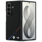 BMW M Leather Perforated Tricolor Stripe Metal Logos MagSafe dėklas Samsung Galaxy Z Fold 8 Ultra - juodas -- Samsung...