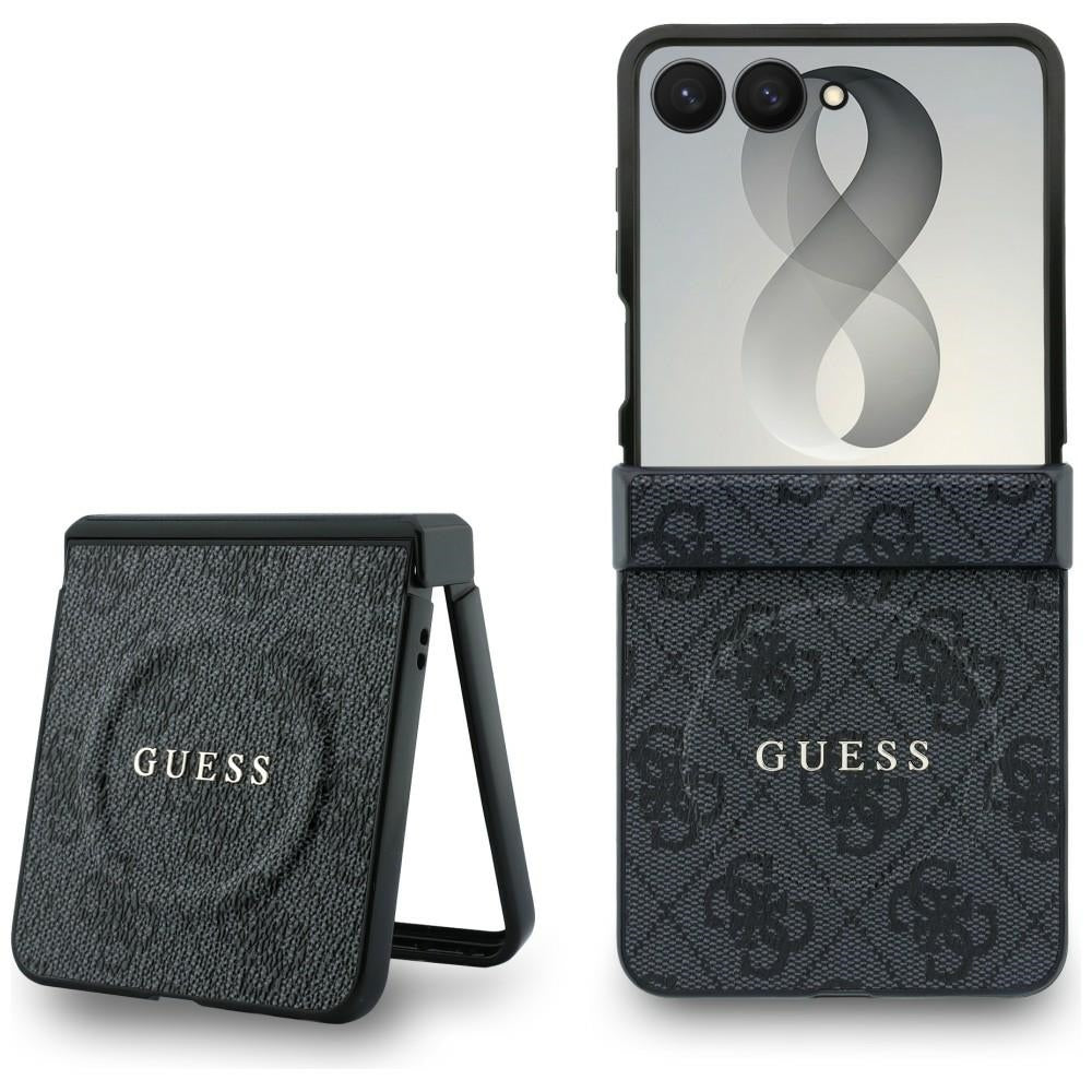 Guess 4G Classic MagSafe dėklas Samsung Galaxy Z Flip 8 - juodas -- Samsung Galaxy Z Flip 8
