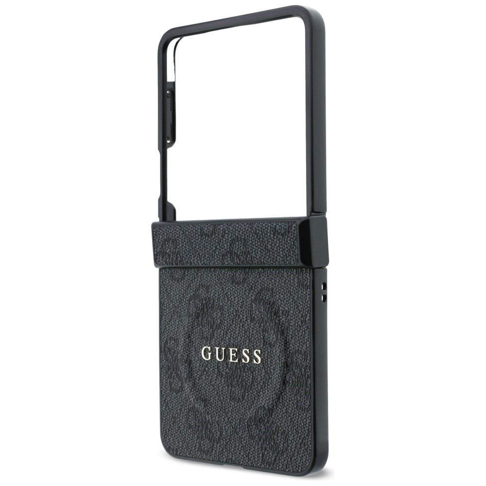 Guess 4G Classic MagSafe dėklas Samsung Galaxy Z Flip 8 - juodas -- Samsung Galaxy Z Flip 8