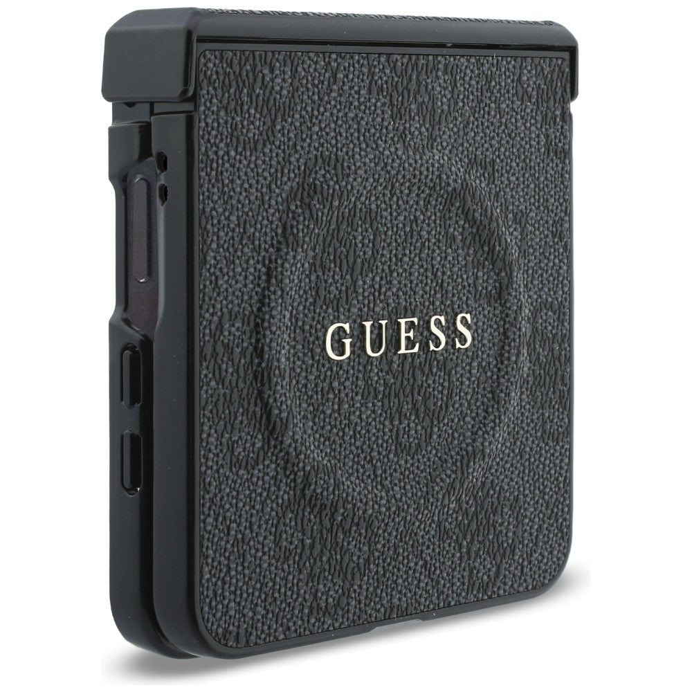 Guess 4G Classic MagSafe dėklas Samsung Galaxy Z Flip 8 - juodas -- Samsung Galaxy Z Flip 8