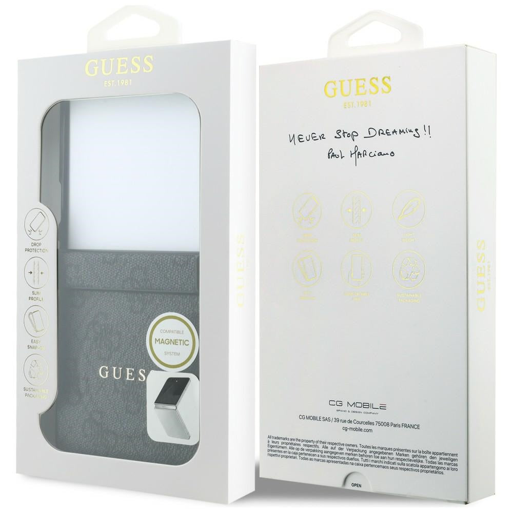 Guess 4G Classic MagSafe dėklas Samsung Galaxy Z Flip 8 - juodas -- Samsung Galaxy Z Flip 8