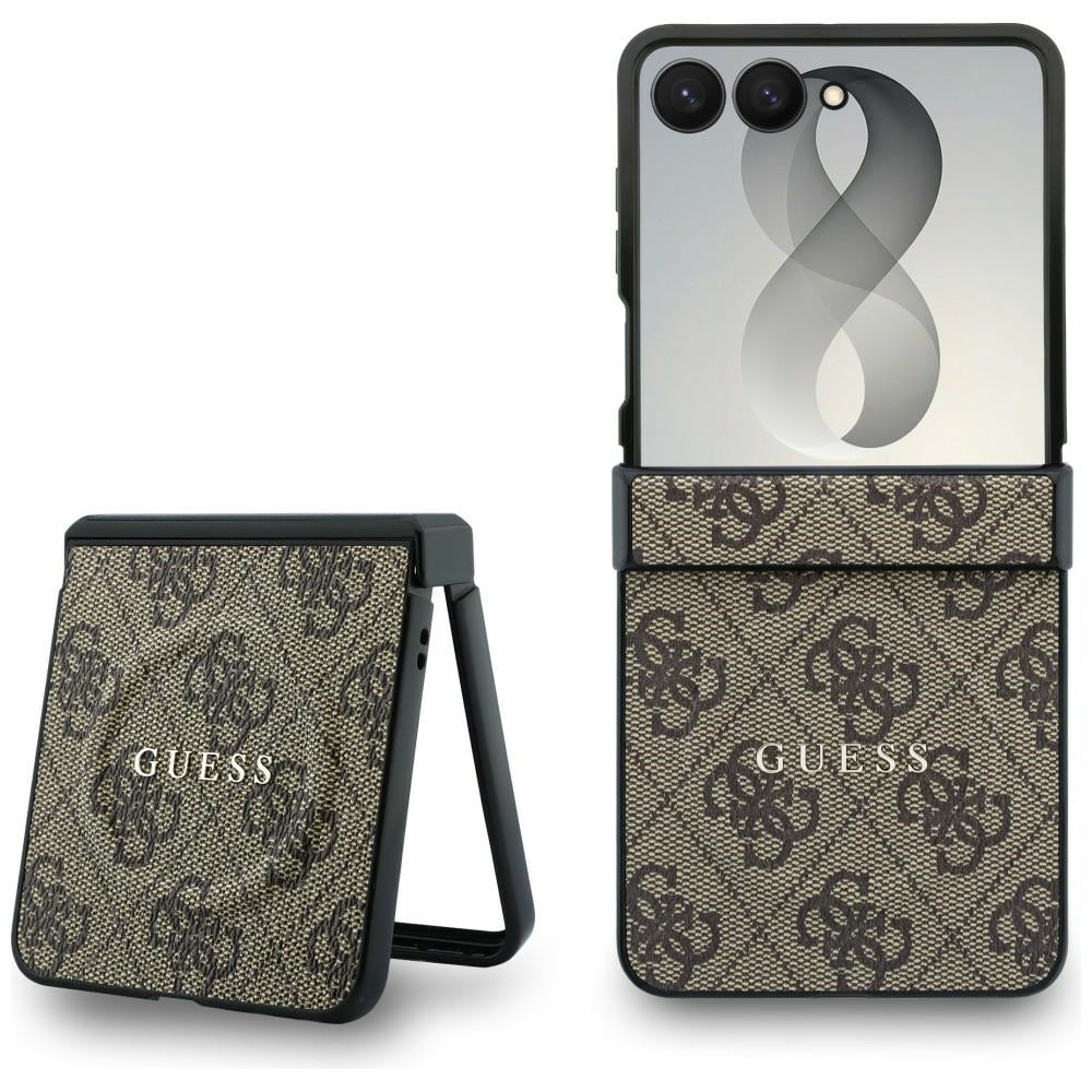 Guess 4G Classic MagSafe dėklas Samsung Galaxy Z Flip 8 - rudas -- Samsung Galaxy Z Flip 8