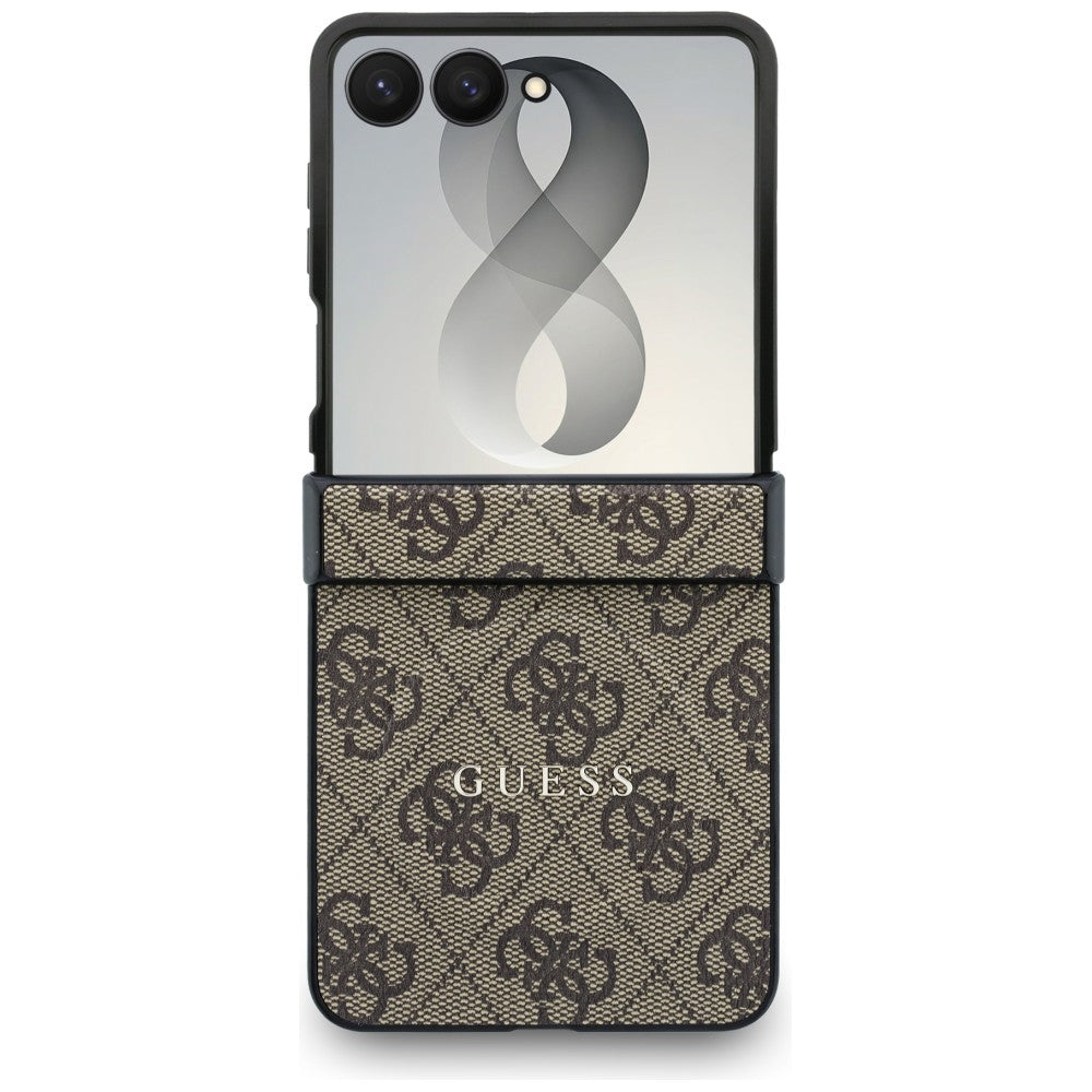 Guess 4G Classic MagSafe dėklas Samsung Galaxy Z Flip 8 - rudas -- Samsung Galaxy Z Flip 8