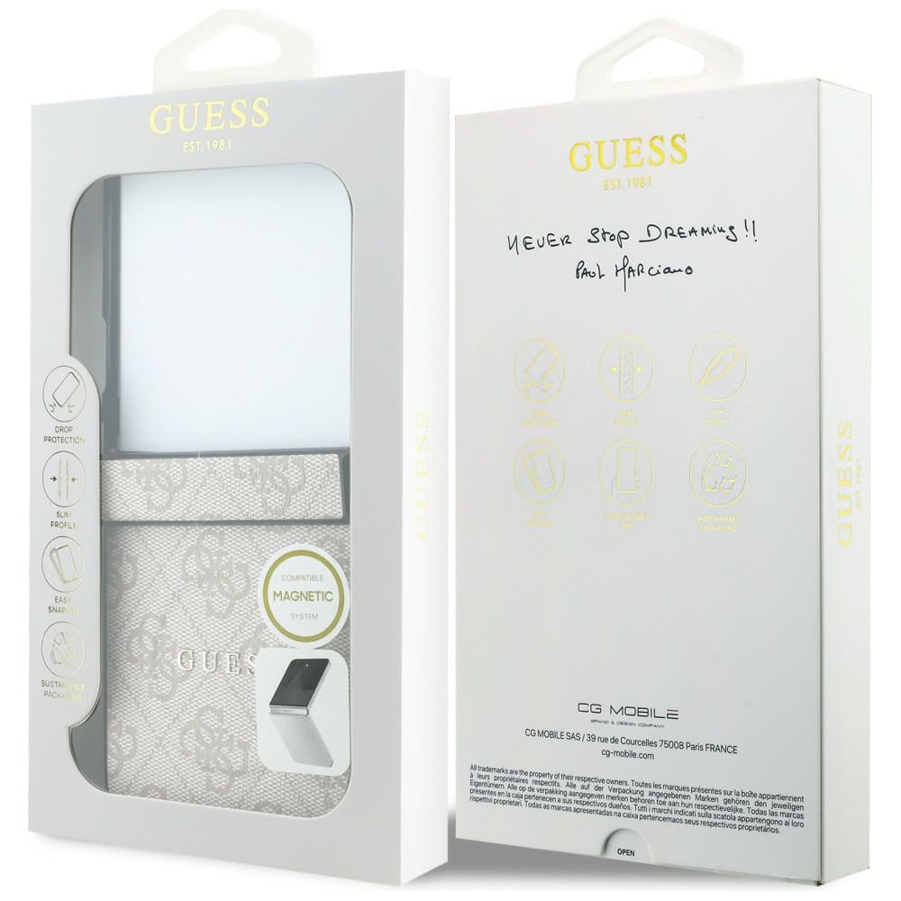 Guess 4G Classic MagSafe dėklas Samsung Galaxy Z Flip 8 - rožinas -- Samsung Galaxy Z Flip 8
