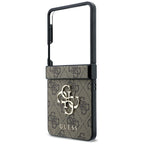 Dėklas Guess Big 4G Logo Samsung Galaxy Z Flip 8 - rudas -- Samsung Galaxy Z Flip 8