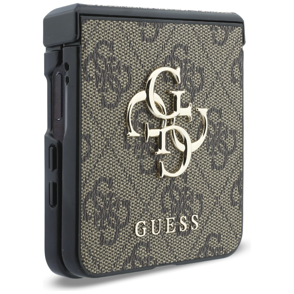 Dėklas Guess Big 4G Logo Samsung Galaxy Z Flip 8 - rudas -- Samsung Galaxy Z Flip 8