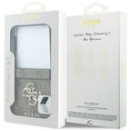 Dėklas Guess Big 4G Logo Samsung Galaxy Z Flip 8 - rudas -- Samsung Galaxy Z Flip 8