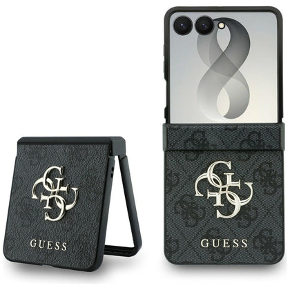 Dėklas Guess Big 4G Logo Samsung Galaxy Z Flip 8 - juodas -- Samsung Galaxy Z Flip 8