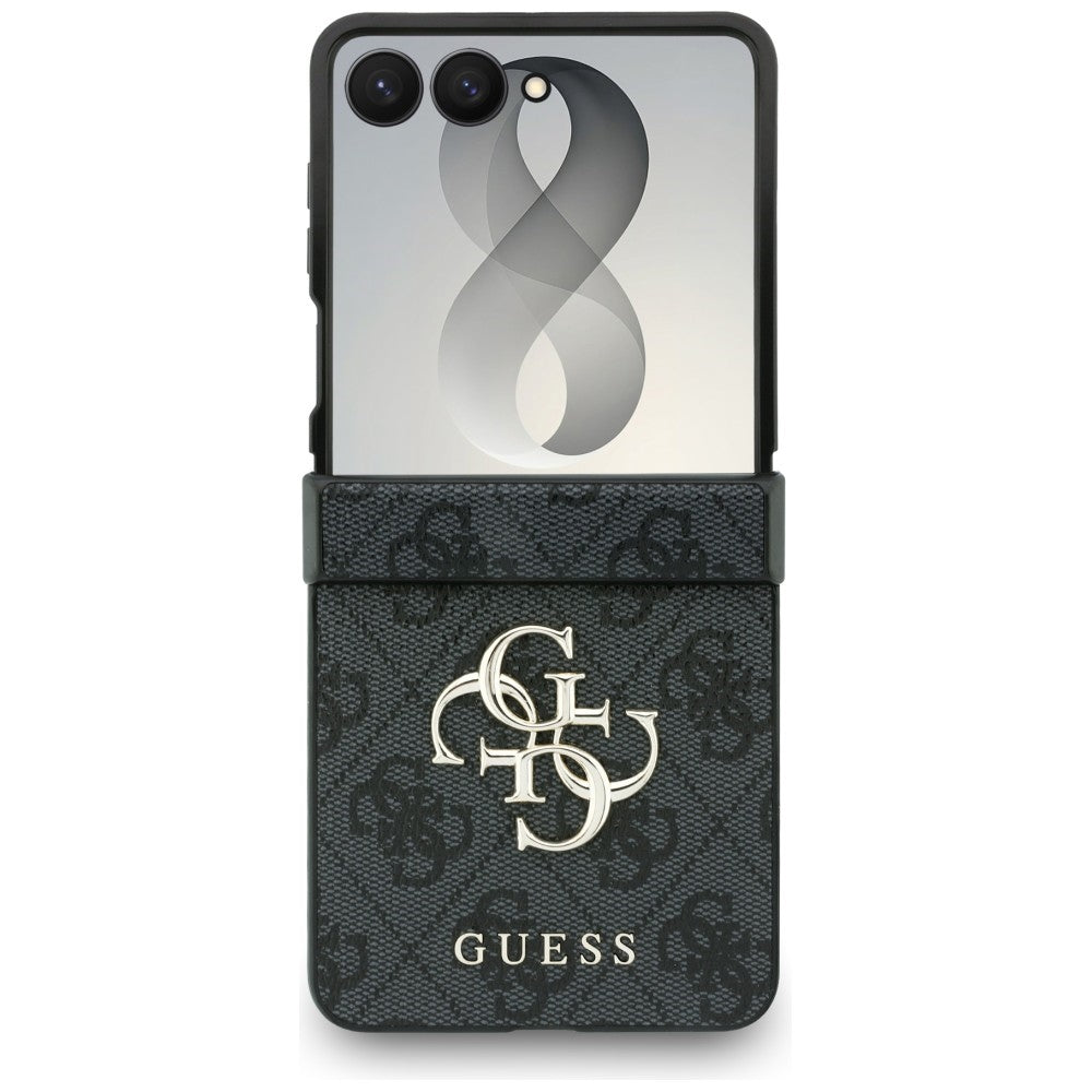 Dėklas Guess Big 4G Logo Samsung Galaxy Z Flip 8 - juodas -- Samsung Galaxy Z Flip 8