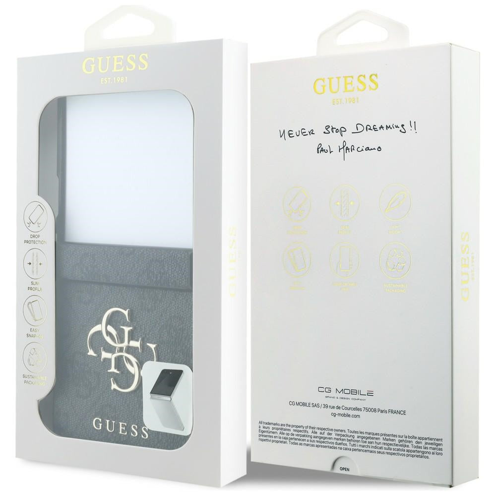 Dėklas Guess Big 4G Logo Samsung Galaxy Z Flip 8 - juodas -- Samsung Galaxy Z Flip 8