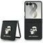 Dėklas Karl Lagerfeld Karl & Choupette Saffiano Pins Samsung Galaxy Z Flip 8 - juodas -- Samsung Galaxy Z Flip 8