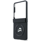 Karl Lagerfeld Karl&Choupette Pins MagSafe dėklas Samsung Galaxy Z Flip 8 - juodas -- Samsung Galaxy Z Flip 8
